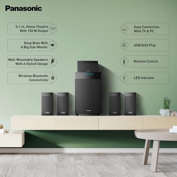 Panasonic SC-HT550GW-K 150 W Bluetooth Home Theatre